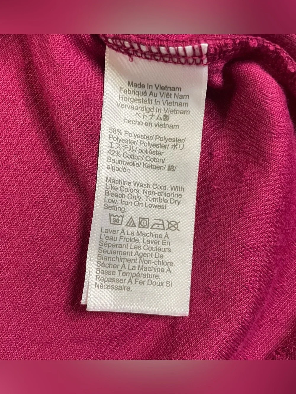 J. Crew Raspberry Bubble Textured 3/4 Sleeve Blouse size XL